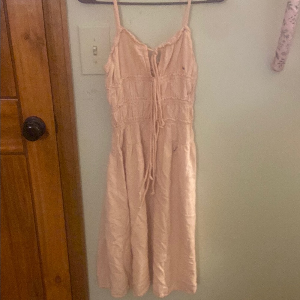 Elegant High Low Dress in Cream pink